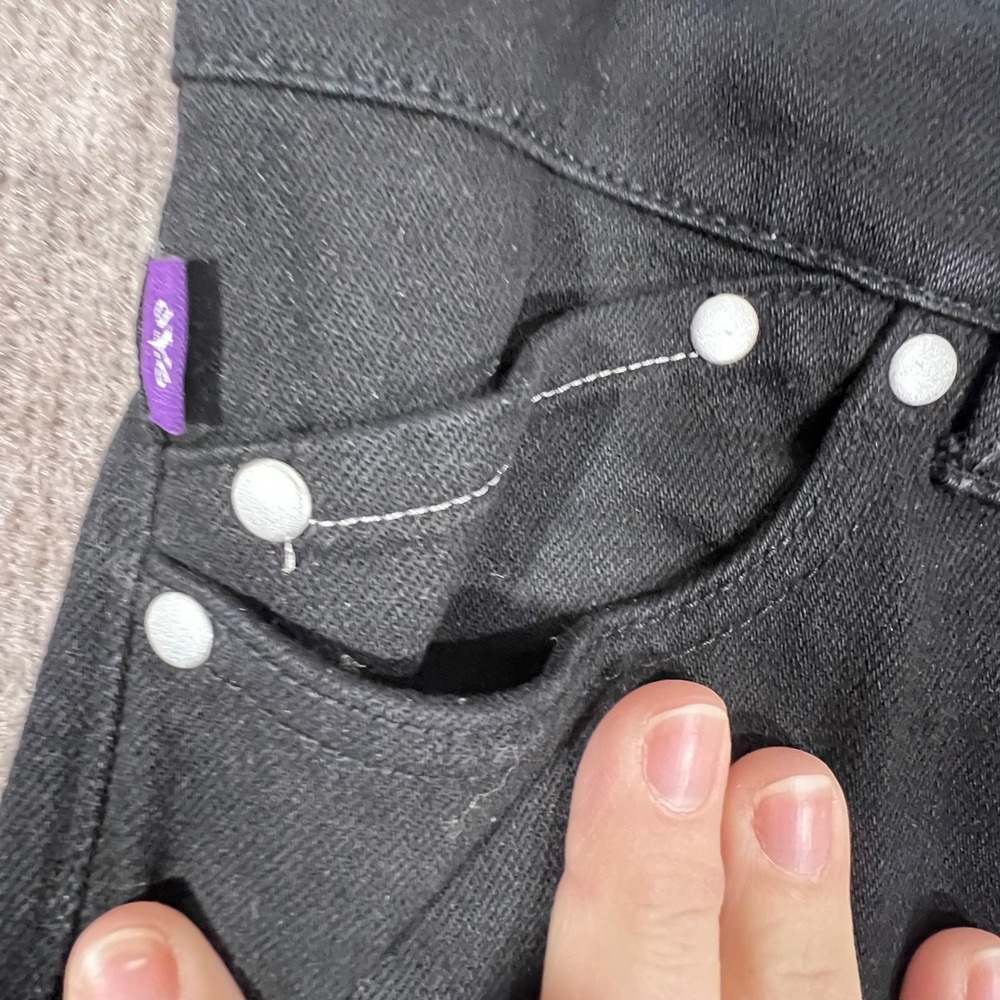 DENIM BY VICTORIA BECKHAM Black Cotton Blend Straight Leg Jeans Women Sz 28 READ - Picture 2 of 14
